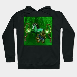 Wonderful fantasy horse with peacock feathers Hoodie